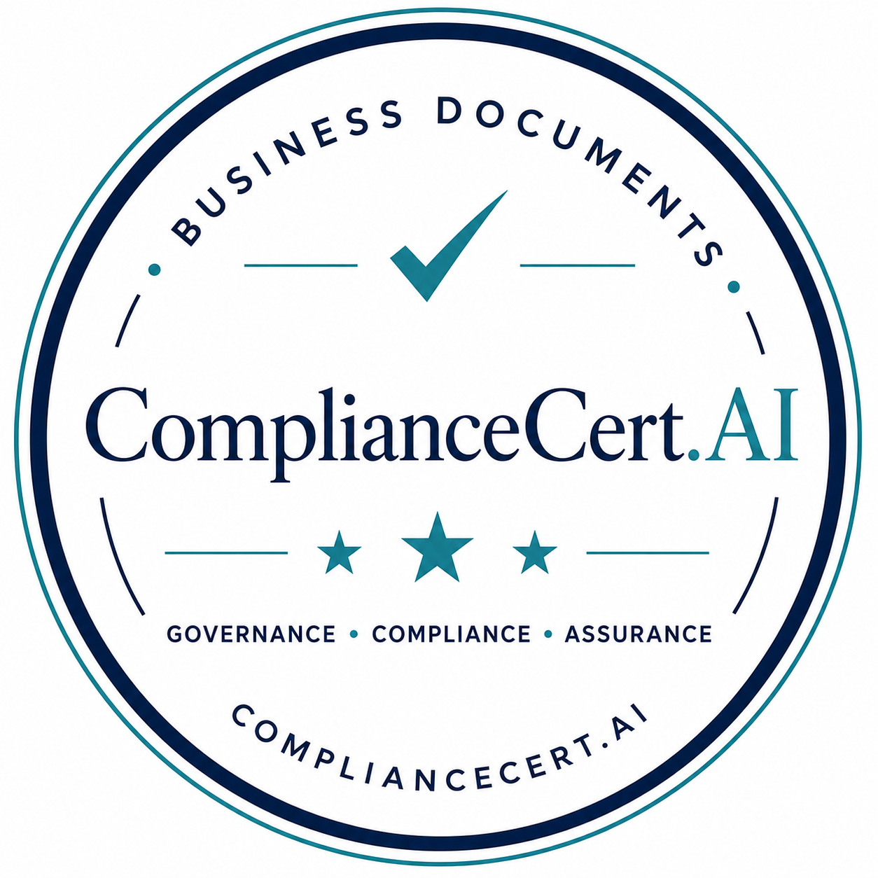 ComplianceCert.AI business documents seal